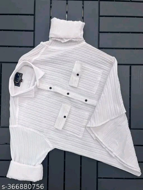 Stylnoxs Double Pocket Shirt - White, L