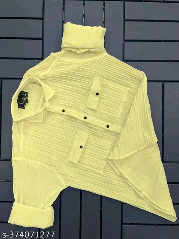 Stylnoxs Double Pocket Shirt - Yellow, XL