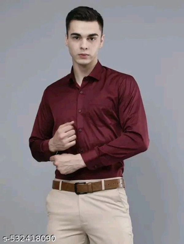 Stylish Barethread Plain Shirt - M