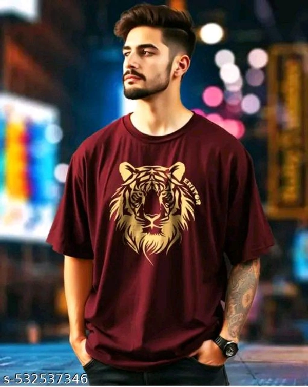 Cotton Blend Men's Oversized Tshirt - S