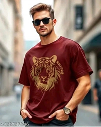 Cotton Blend Men's Oversized Tshirt - M