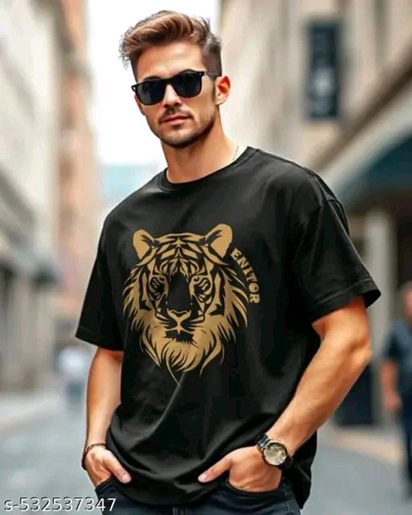 Cotton Blend Men's Oversized Tshirt - M