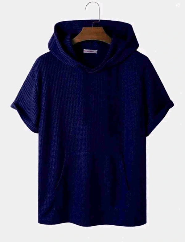 Eddicted Men Cotton Blend Tshirt - Navy Blue, S