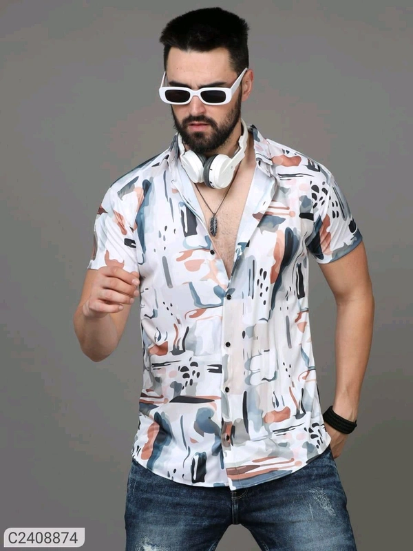Printed Rayons Printed Shirt - XXL