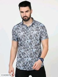 Printed Rayons Printed Shirt - S