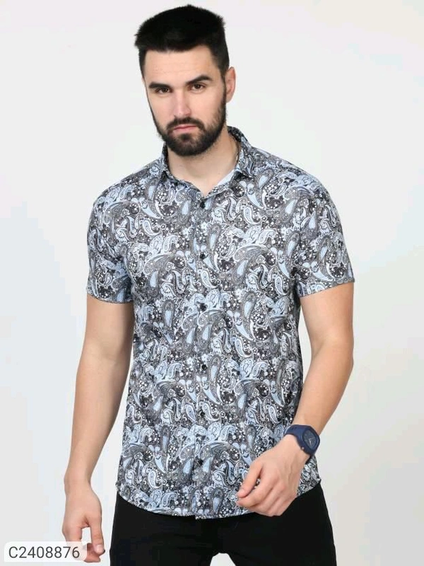 Printed Rayons Printed Shirt - S