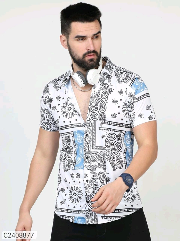Printed Rayons Printed Shirt - L