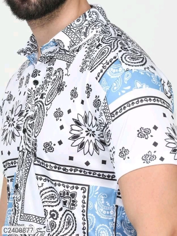 Printed Rayons Printed Shirt - L