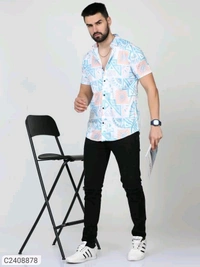 Printed Rayons Printed Shirt - XL