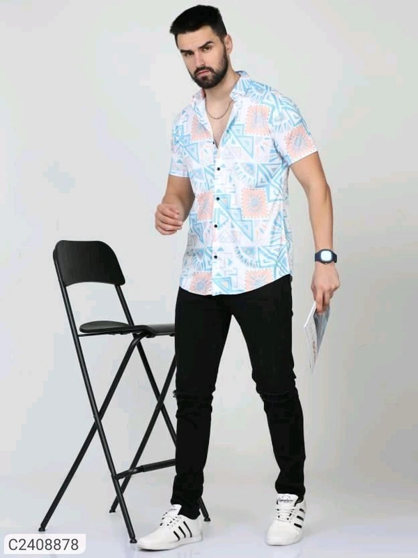 Printed Rayons Printed Shirt - XL