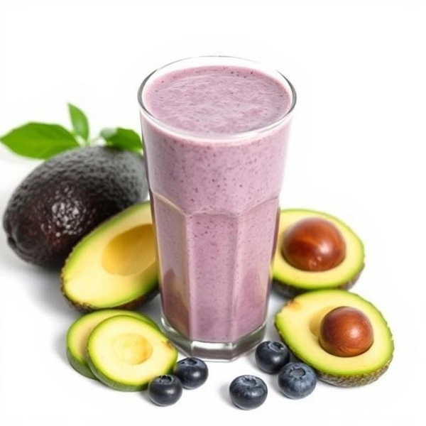 Creamy Avocado Blueberry Smoothie
