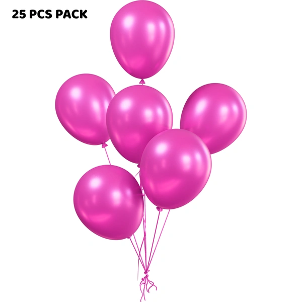 PINK COLOUR 25 PCS  METALLIC BALLOON 