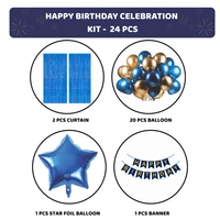 KIWI PARTY  BIRTHDAY COMBO (1 STAR+ 1 CURTAIN+ 20 PCS BALLOON)