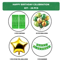 KIWI PARTY  BIRTHDAY COMBO (1 STAR+ 1 CURTAIN+ 20 PCS BALLOON)