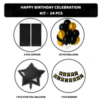 KIWI PARTY  BIRTHDAY COMBO (1 STAR+ 1 CURTAIN+ 20 PCS BALLOON)