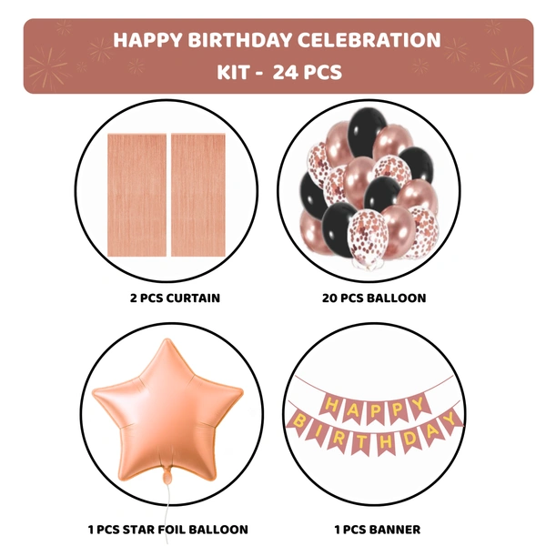 KIWI PARTY  BIRTHDAY COMBO (1 STAR+ 1 CURTAIN+ 20 PCS BALLOON)
