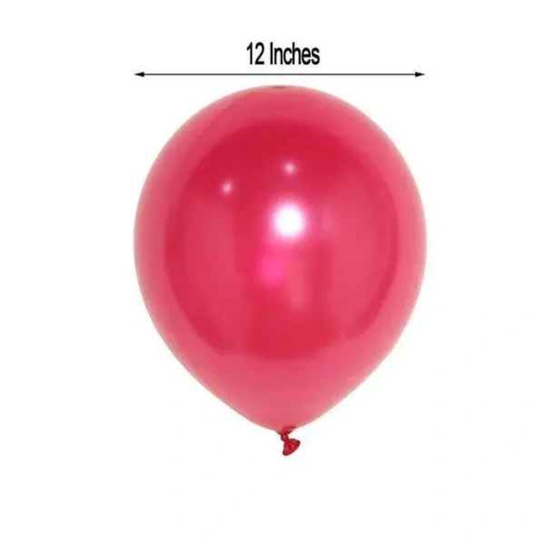 RED COLOUR 25 PCS  METALLIC BALLOON 