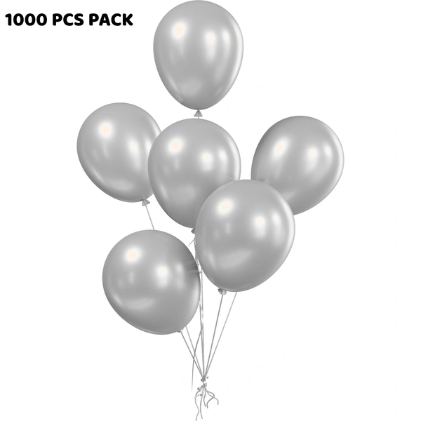 SILVER COLOUR 1000PCS METALLIC BALLOON