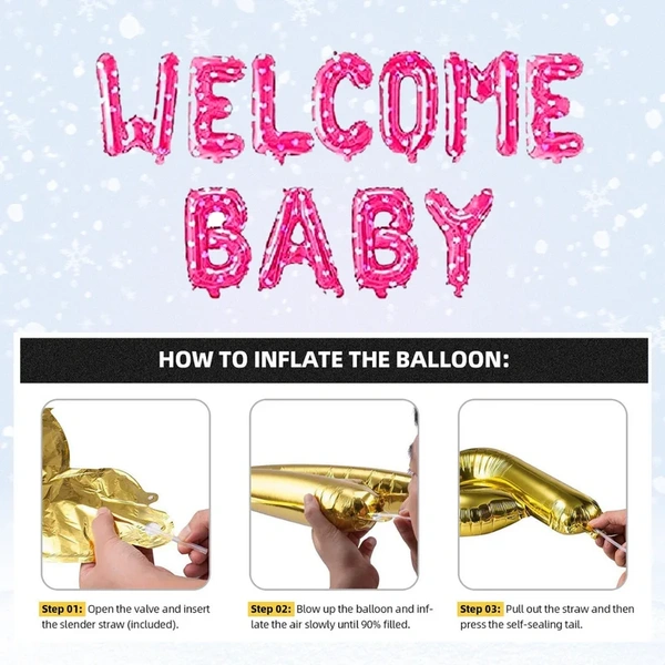 WELCOME BABY FOIL BANNERS