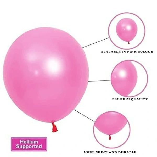 PINK COLOUR 25 PCS  METALLIC BALLOON 