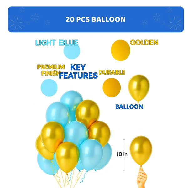KIWI PARTY  BIRTHDAY COMBO (1 STAR+ 1 CURTAIN+ 20 PCS BALLOON)