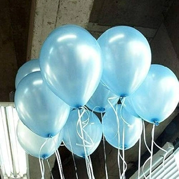 SKY BLUE COLOUR 25 PCS  METALLIC BALLOON 