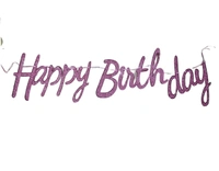 HAPPY BIRTHDAY GLIITER BANNER CURSIBE