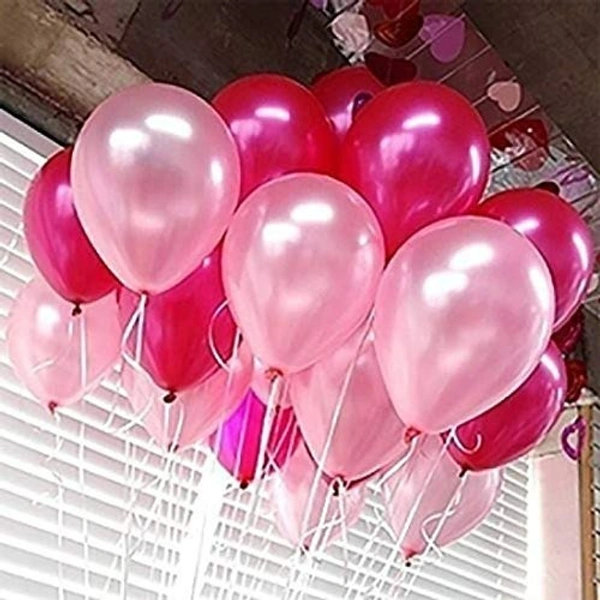 PINK COLOUR 25 PCS  METALLIC BALLOON 