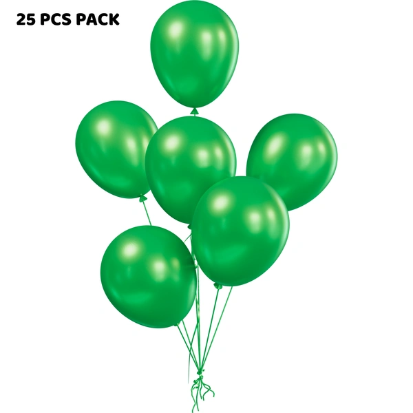 GREEN COLOUR 25 PCS  METALLIC BALLOON 