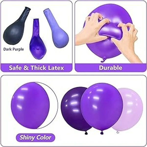 PURPLE COLOUR 25 PCS  METALLIC BALLOON 