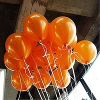 ORANGE COLOUR 25 PCS  METALLIC BALLOON 