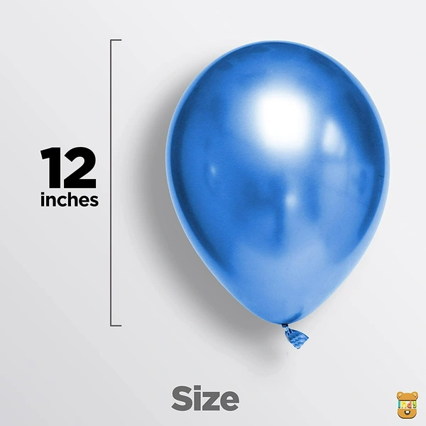 SKY BLUE COLOUR 25 PCS  METALLIC BALLOON 