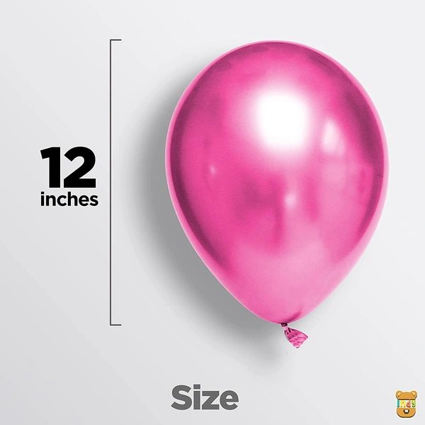 PINK COLOUR 25 PCS  METALLIC BALLOON 
