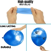 BLUE COLOUR 25 PCS  METALLIC BALLOON 