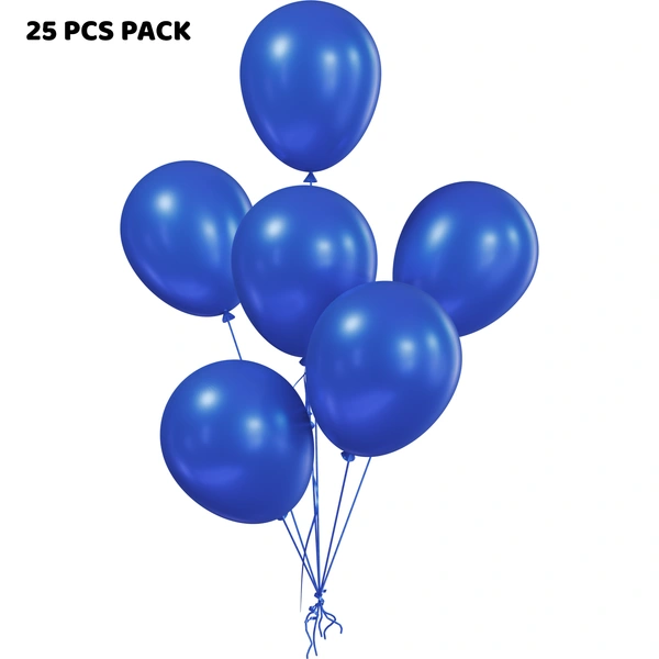 BLUE COLOUR 25 PCS  METALLIC BALLOON 