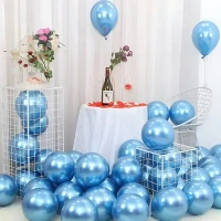 SKY BLUE COLOUR 25 PCS  METALLIC BALLOON 