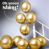 GOLDEN COLOUR 25 PCS  METALLIC BALLOON 