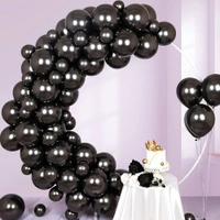 BLACK COLOUR 25 PCS  METALLIC BALLOON 