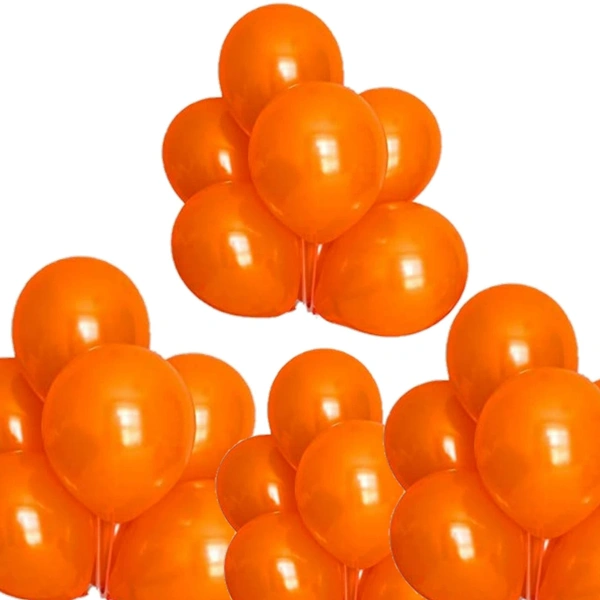 ORANGE COLOUR 25 PCS  METALLIC BALLOON 