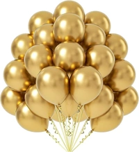 GOLDEN COLOUR 25 PCS  METALLIC BALLOON 