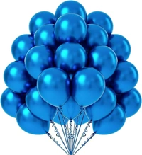 BLUE COLOUR 25 PCS  METALLIC BALLOON 
