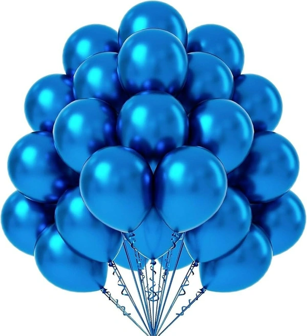 BLUE COLOUR 25 PCS  METALLIC BALLOON 