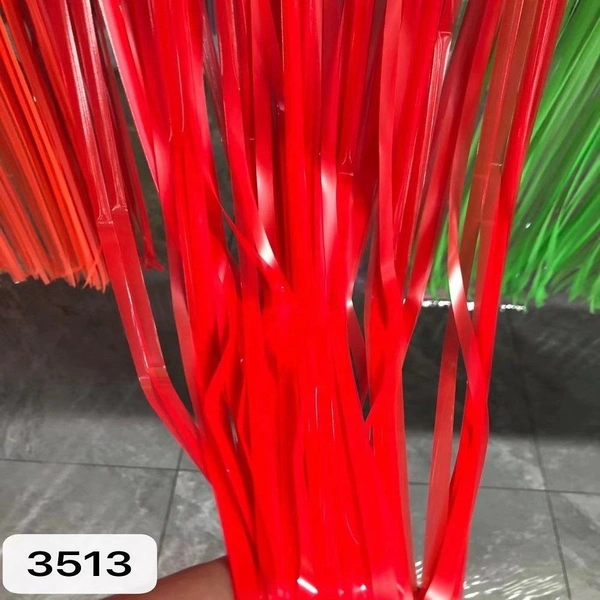 MADE IN CHINA RED PASTEL COLOR Foil Rain Curtain SIZE 3*6