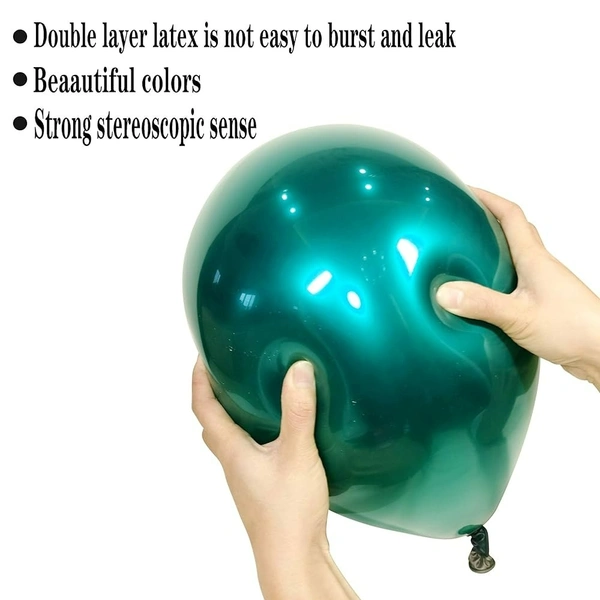 GREEN COLOUR 25 PCS  METALLIC BALLOON 