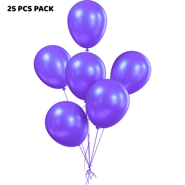 PURPLE COLOUR 25 PCS  METALLIC BALLOON 