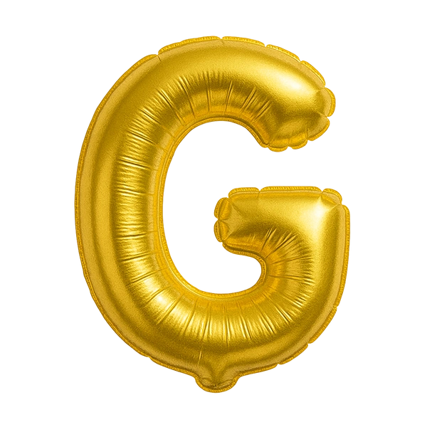 KIWI PARTY "G" ALPHABET/LETTER GOLDEN FOIL BALLOON 16 INCH