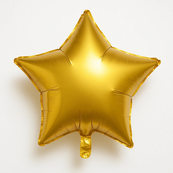 KIWI PARTY GOLDEN Star Foil Balloon –18INCH  Single Piece with Card Packaging