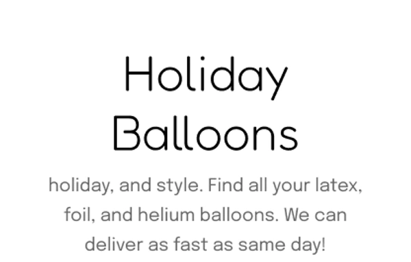 Holiday Balloons