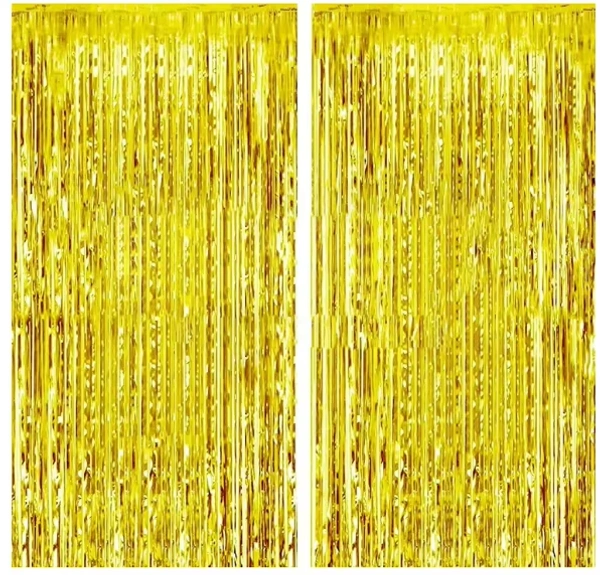 MADE IN CHINA Foil Rain Curtain (Shiny Metallic) GOLDEN