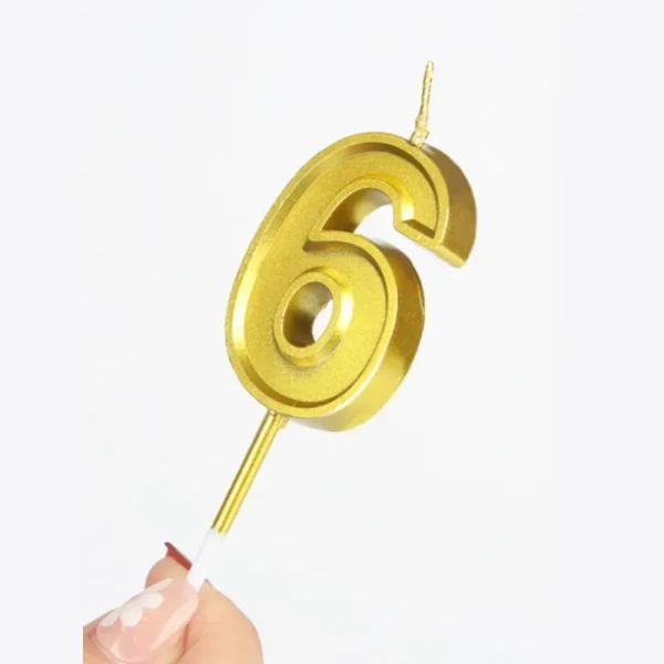 Gold Number Candles – Premium Metallic Cake Topper